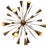 Italian Sputnik Brass Chandelier, 1970 For Sale