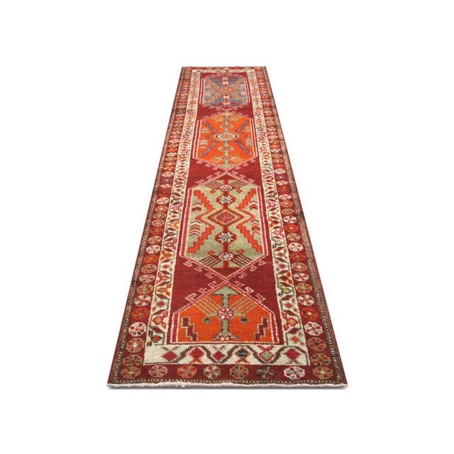 1960s 1960s Turkish Oushak Runner For Sale - Image 5 of 7