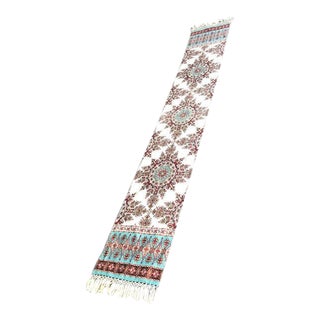 1970s Fringed Paisley Table Runner For Sale