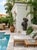 Charcoal Vintage Hand-Carved Volcanic Stone Whimsical Monkey With Sombrero & Bananas Garden Statue For Sale - Image 8 of 12