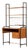 Mid-Century Italian Bookcase with a Desk, 1970s For Sale