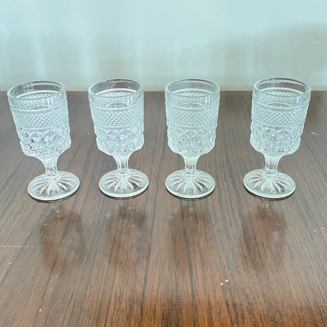 Glass Vintage Wexford Claret Wine Glasses- Set of 4 For Sale - Image 7 of 7