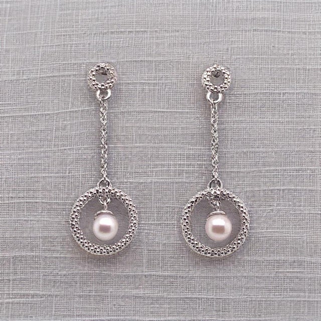Akoya Pearl Earrings 14 Karat White Gold Certified For Sale - Image 15 of 16