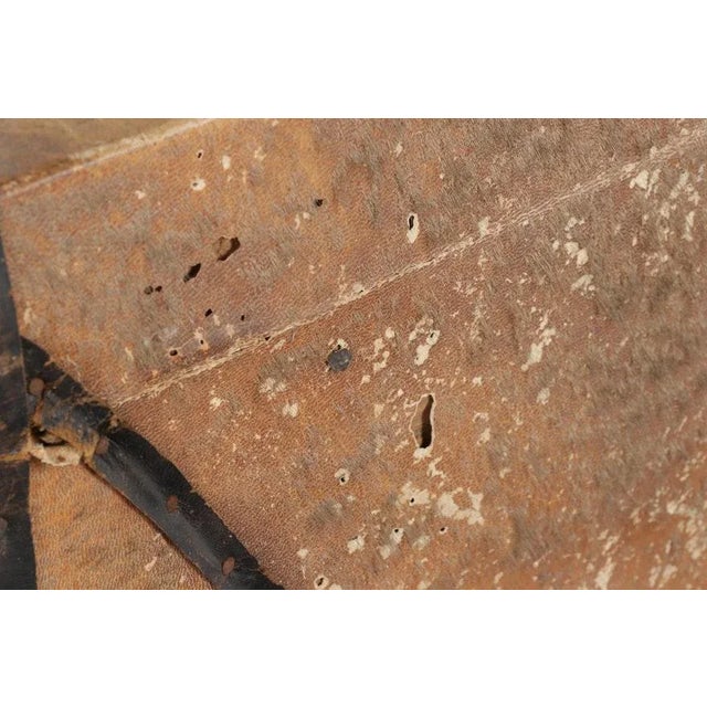 Beige Authentic Antique 18th or Early 19th Century Georgian Studded Pony Skin Trunk/Coffee Table For Sale - Image 8 of 13