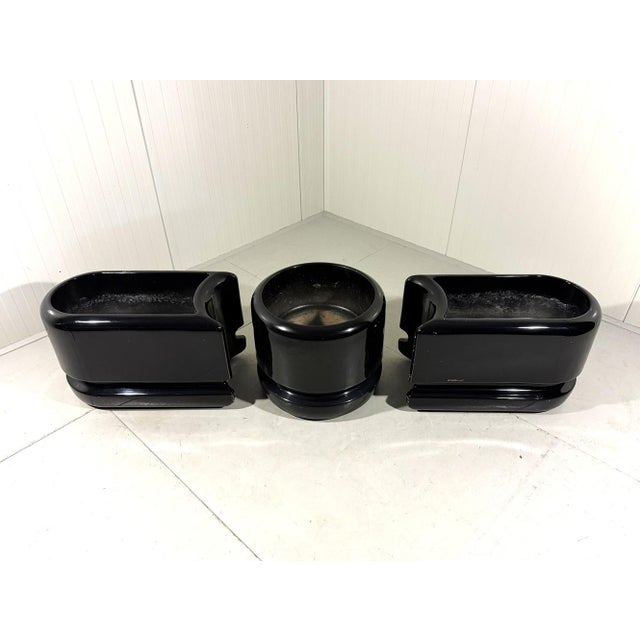 Black Room Dividing Planters from Luigi Colani, 1970s, Set of 3 For Sale - Image 4 of 18