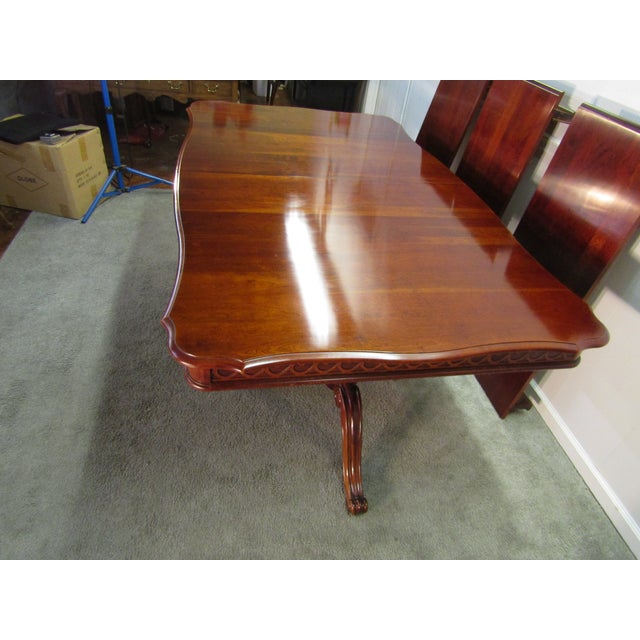 Pennsylvania House Pennsylvania House Solid Cherry Chippendale Style Dining Table For Sale - Image 4 of 12