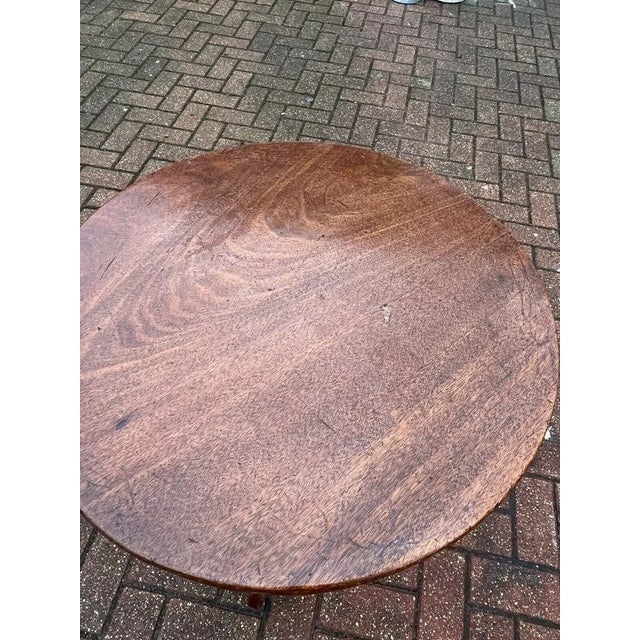 Wood Georgian Mahogany Tilt Top Wine Table For Sale - Image 7 of 10