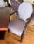 FOUR (4) Donghia 38”H x 23”W x 20”D Red Mahogany Casper Arm Chairs with Henry Calvin 9482 Miranda “Heliotrope”...