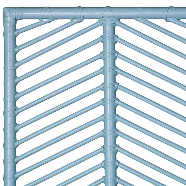 David Francis Liam Platform Bed Double - Pool Blue For Sale - Image 4 of 12