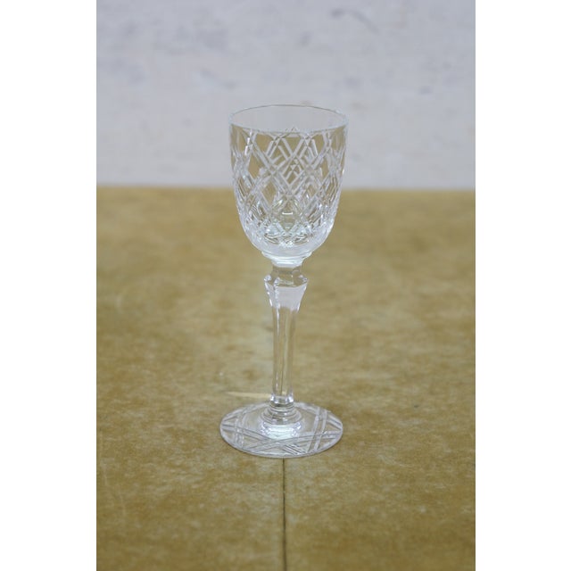 Antique Cut Crystal Stemware Wine Water Goblets Champagne Flutes Cordials - 71 pcs For Sale - Image 14 of 18