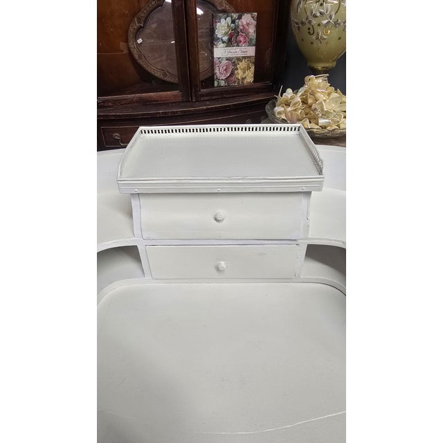 Late 19th Century Petite French Shabby Chic Secretary Desk For Sale In New York - Image 6 of 10