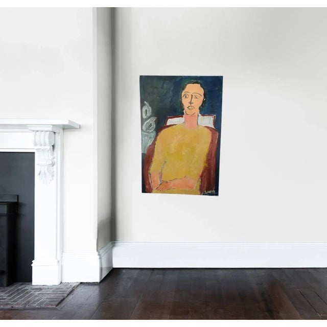 California self-taught artist JoAnne Fleming (b. 1930), painted this abstract female portrait back in 2009. It has a...