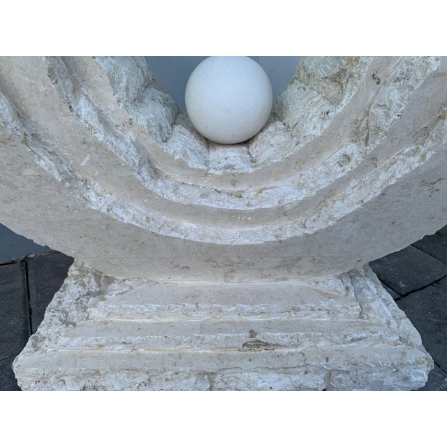 Vintage Postmodern Tessellated Mactan Stone/Travertine Side Tables Attributed to Magnussen Ponte - Set of 2 For Sale - Image 12 of 15
