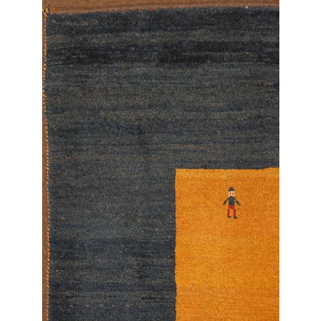 Vintage Hand-Knotted Persian Gabbeh Rug 8'8" X 11'5" For Sale - Image 4 of 5