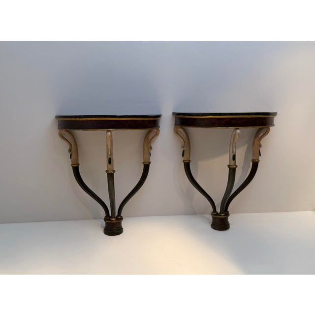 Wood Empire Console Tables, Early 19th Century, Set of 2 For Sale - Image 7 of 7