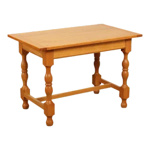 Vintage Custom Crafted Oak Trestle Table