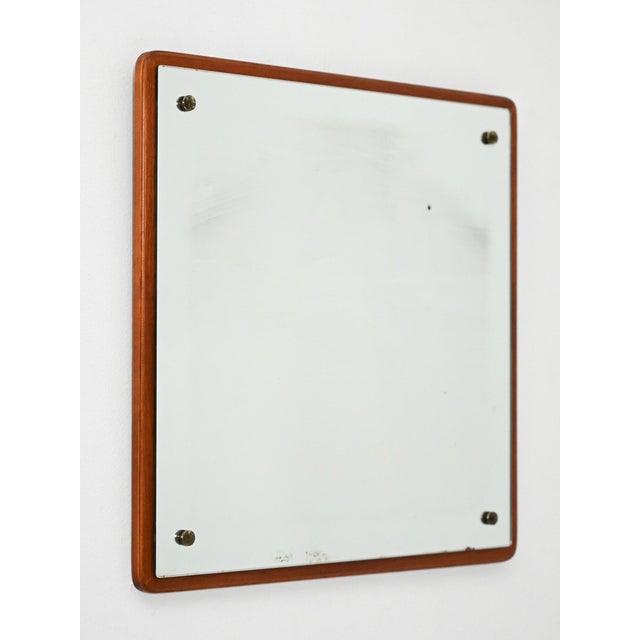 Square Teak Mirror, 1960s-1970s For Sale - Image 10 of 10
