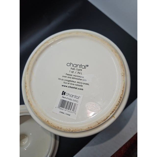 1990s Vintage King Arthur 1 Quart Canister Crock With Lid Chantal For Sale - Image 5 of 6