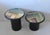 1980s Milano Memphis Style Circular Black Lacquered Painted Mushroom Nesting Side Tables - A Pair For Sale - Image 14 of 17