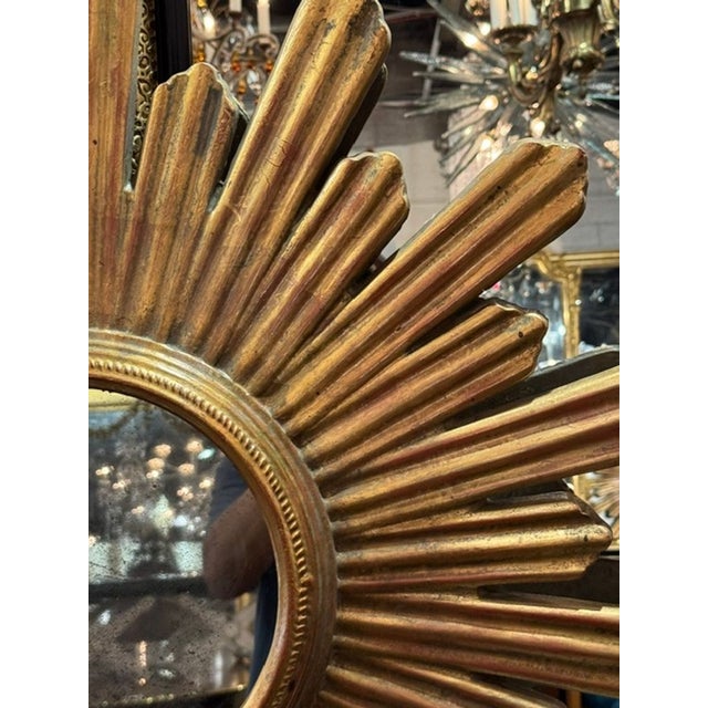 Italian Carved and Giltwood Sunburst Mirrors For Sale In Dallas - Image 6 of 6