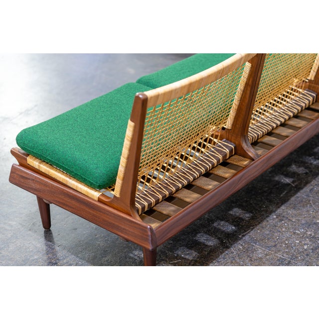 Wood Danish Modern TV Bench Sofa by Hans Olsen Bramin, Denmark, 1960s For Sale - Image 7 of 9