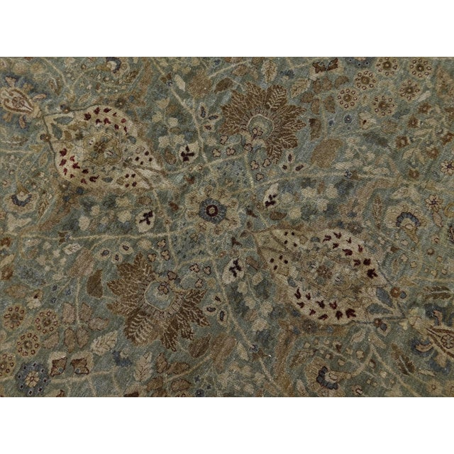 Olive Early 21st Century Vintage Hand Knotted Rug 11'9"x 15'8" For Sale - Image 8 of 13