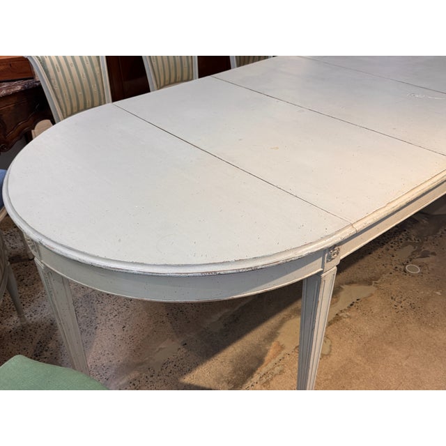 Wood Late 19th Century Swedish Painted Extension Dining Table For Sale - Image 7 of 11
