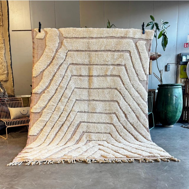 Textile Berber Modern Moroccan Mrirt Wool Rug For Sale - Image 7 of 13