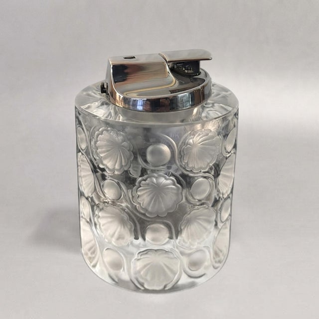 Crystal Tokyo Table Lighter from Lalique, France, 1970s For Sale - Image 4 of 9