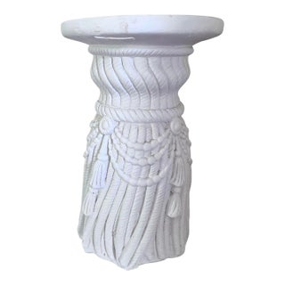 Mid 20th Century Plaster Tassel Side Table in the Style of Dorothy Draper For Sale