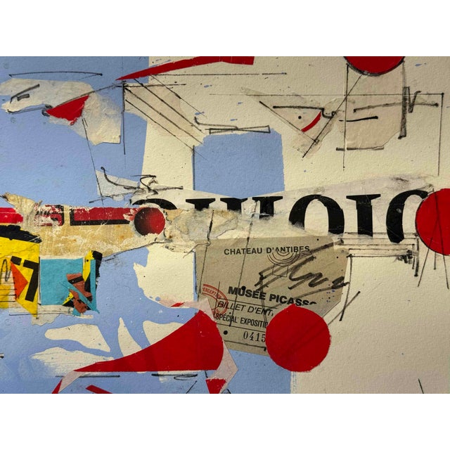 Sam Middleton, Como 88, Mixed Media Collage on Paper For Sale - Image 4 of 6
