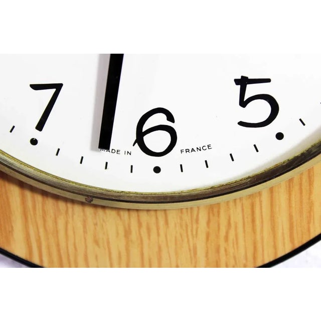 Beige Formica Clock by Japy France, 1970s For Sale - Image 8 of 12