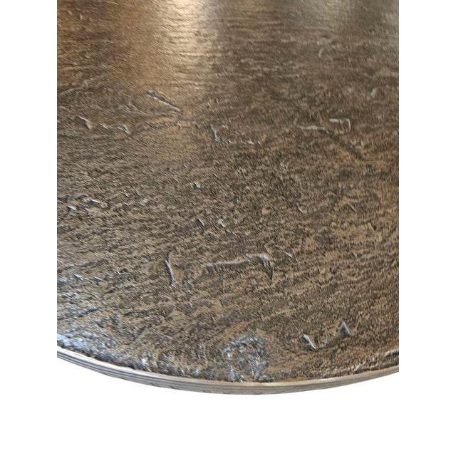 Round Brutalist Coffee Table with Brass Copper Top, 1960s For Sale - Image 10 of 18