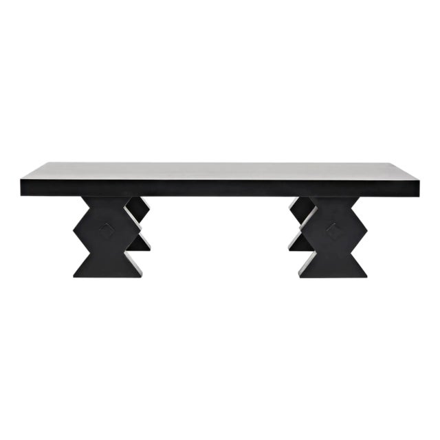 NOIR Suzu Coffee Table, Hand Rubbed Black For Sale