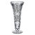 Traditional Bohemian Czech Hand Cut Glass Trumpet Vase For Sale - Image 3 of 12