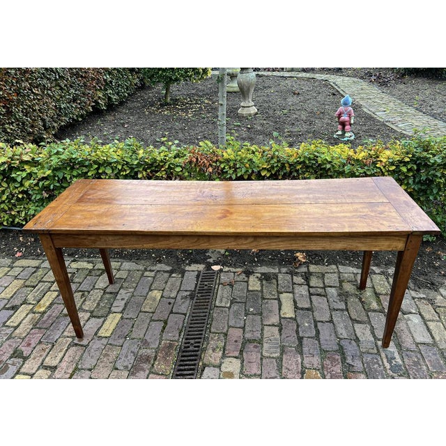 Wood Late 19th Century French Cherry Wood Farmhouse Dining Table, 1890s For Sale - Image 7 of 18