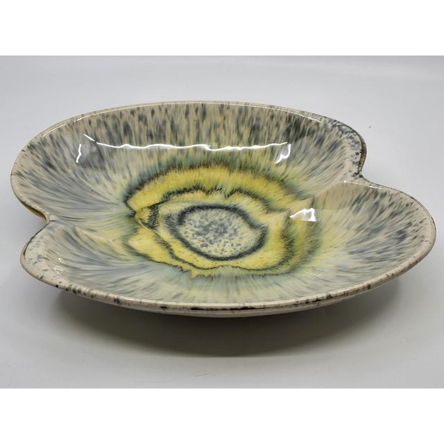 Mid-Century Modern Large Vintage West German Glazed Ceramic Trinket Tray, 1970s For Sale - Image 3 of 11