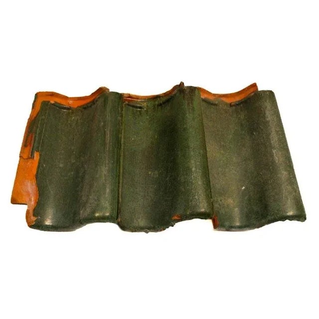Terracotta Roof or Decorative Border Tile Olive For Sale - Image 4 of 9