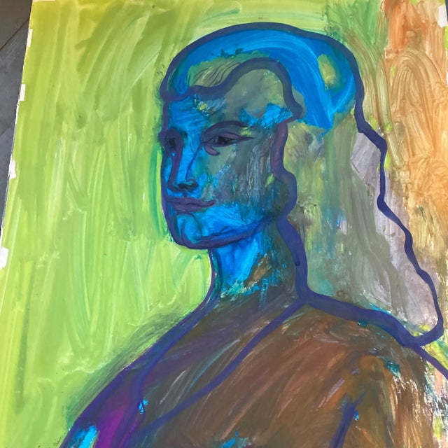 Original 20 x 26 painting on paper signed bottom right unframed