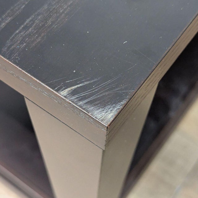 Baronet Furniture Wood Console Table With Metal Accents For Sale - Image 10 of 10