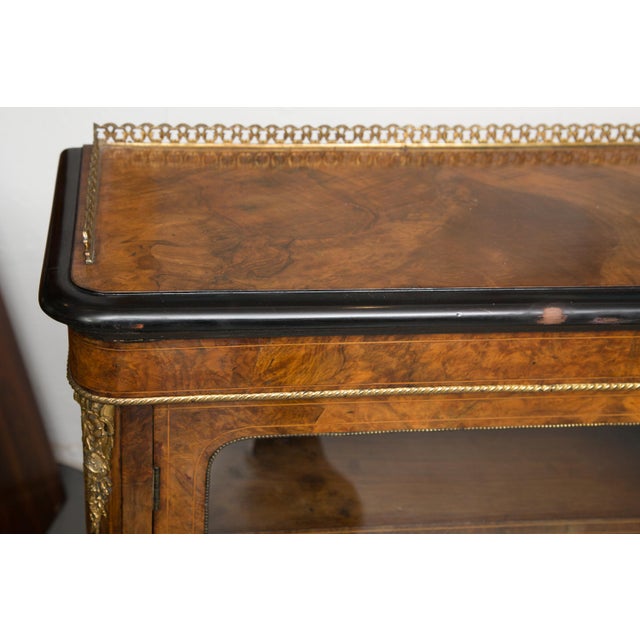 19th Century English Victorian Walnut Bookcase For Sale - Image 9 of 12