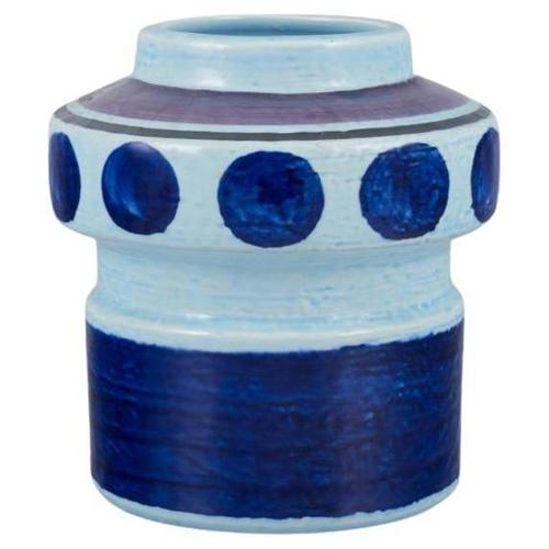 Lavendel Ceramic Vase with Glaze in Blue Tones by Olle Alberius for Rörstrand, 1970s For Sale - Image 9 of 9