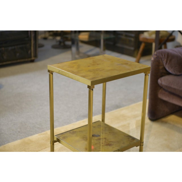 Coffee Table and Side Tables in Verre Églomisé, 1980s, Set of 3 For Sale - Image 3 of 13