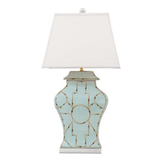 Scalamandre Maison by Port 68 Baldwin Blue Lamp, 33"H For Sale