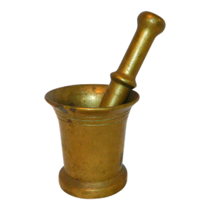 Antique Brass Mortar and Pestle
