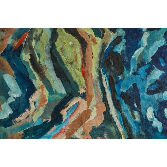 Modernist Scene, Oil on Board, 1960s For Sale - Image 9 of 18