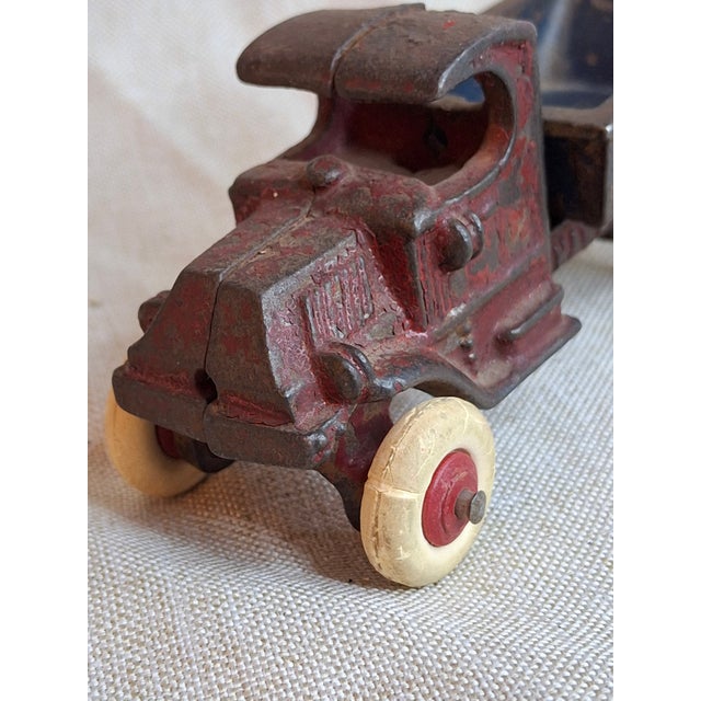 Rare 1920s Champion Cast Iron Mack C-Cab Dump Truck Original Paint & White Tires For Sale - Image 12 of 18