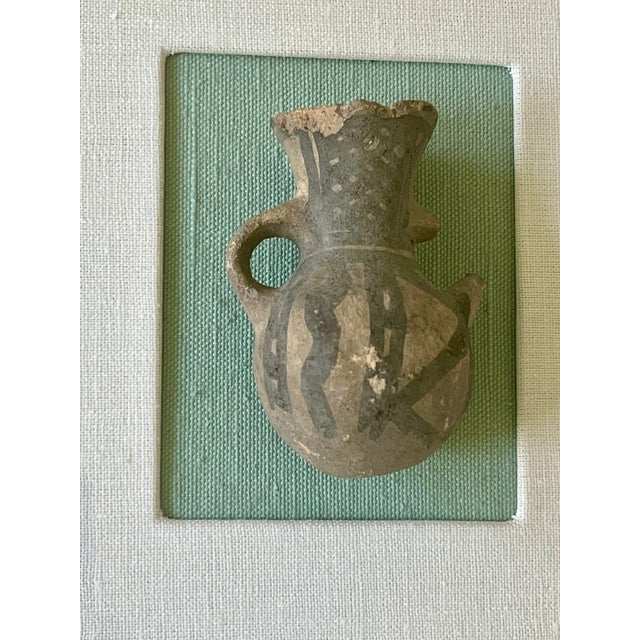 Antique Framed Shadowbox of Pre-Columbian Style Coastal Peruvian Artifacts For Sale - Image 11 of 13