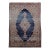 Vintage Persian Kashan Rug, Hand-Knotted Wool, Open Field Pattern, Navy & Ivory, 3x5 For Sale