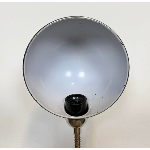 Vintage Italian Chrome Gooseneck Table Lamp, 1960s For Sale - Image 11 of 17